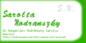 sarolta modranszky business card